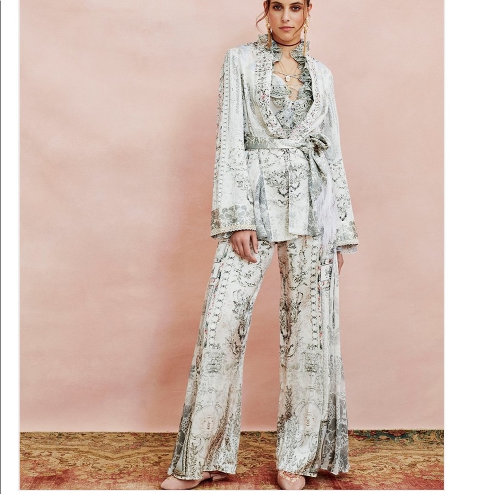 Camilla crystal castle soft pants with godets